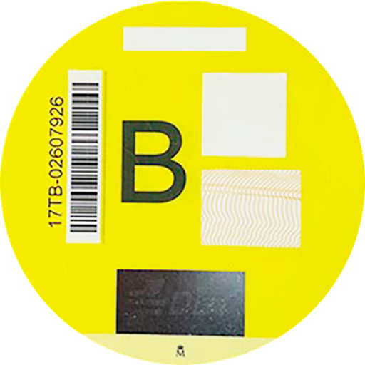Yellow DGT B sticker